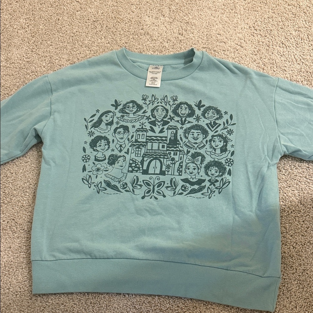 Disney Light Aqua Pullover Sweatshirt